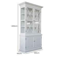 White Bettina Display Cabinet